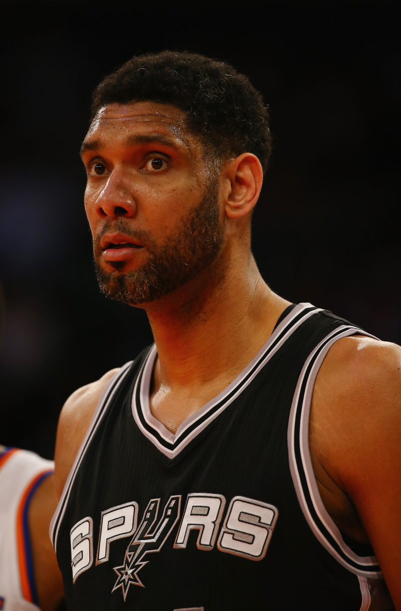 Tim Duncan, No. 21 of the San Antonio Spurs Al Bello/Getty Images